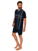 NORMANN kurzarm Schlafanzug Shorty Pyjama - 80485 in navy