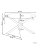 Beliani Esszimmertisch MARAMO in Transparent/Gold - (W) 120 x (H) 75 x (L) 120 cm