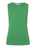 More & More Stretch-Basic-Top, Vorderteil gedoppelt in green