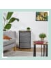 relaxdays Kommode in Grau/ Braun- (B)43 X (H)65 x (T)33 cm