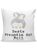 Mr. & Mrs. Panda Kopfkissen Pinguin Beste Freundin der Welt mit ... in Weiß