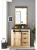 Furn.Design Garderobenspiegel Used Wood hell, anthrazit, Wandspiegel mit Ablage 66 x 95 cm