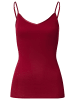 Hanro Spaghetti Top Cotton Seamless in Red dahlia