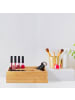 relaxdays Bambus Organizer in Natur - (B)25 x (H)6,5 x (T)25 cm