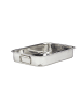 relaxdays 2tlg. Bräter in Silber - (B)38 x (H)6,5 x (T)27 cm
