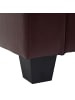 MCW 3er Sofa Lille, Kunstleder, rot-braun