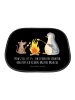 Mr. & Mrs. Panda Sonnenschutz Auto Pinguin Lagerfeuer mit Spruch in Schwarz