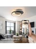 ZMH Deckenleuchte LED - Schwarz Deckenlampe Modern Design 2 Ringe Warmweiße