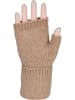 styleBREAKER Fingerlose Strick Handschuhe in Braun