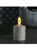 MARELIDA LED Mini Kerze Grabkerze für Laternen mit Sensor H: 11,5cm in beige