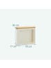 relaxdays Toilettenpapier Aufbewahrung in Beige - (B)43 x (H)36 x (T)17 cm