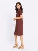 Sieh an! Jersey-Kleid in rotbraun