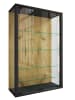 VCM  Wandvitrine Hängevitrine Glasvitrine Glas Udina L in Schwarz / Honig-Eiche