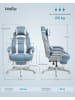 SONGMICS Gaming-Stuhl Cathy in Blau - (B)70 x (H)122 x (T)70 cm