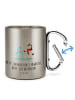 Mr. & Mrs. Panda Thermo Kaffeebecher Einhorn Schneemann mit Spruch in Silber