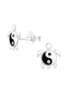 Alexander York Ohrringe - Ohrstecker SCHILDKRÖTE YIN YANG in 925 Silber - 2-tlg.