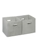 relaxdays 12x Regalkorb in Grau - 30 cm