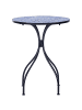 Beliani Gartentisch CIGLIANO in Schwarz/Blau - (W) 60 x (H) 75 x (L) 60 cm