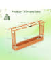COSTWAY Blumenkasten mit Rankgitter 220x35x114 cm in Orange