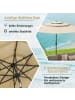 COSTWAY 300cm Sonnenschirm windfest stabil in Beige
