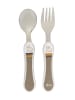 Sigikid 2 tgl.. Besteck-Set: Löffel und Gabel in taupe