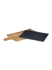 relaxdays Servierbrett in Natur/Grau - (B)45 x (T)22,5 cm