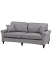 Beliani 3-tlg 3-Sitzer Sofa OTRA in Grau/Braun