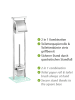 Wenko Stand WC-Garnitur Debar Edelstahl, Stand WC-Garnitur Mod. Debar Edelstahl in Satiniert