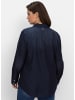 sheego Jeansbluse in dark blue denim