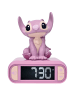 LEXIBOOK® Disney Stitch Angel 3D-Nachtlicht-Wecker mit Soundeffekten