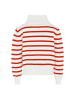 DreiMaster Damen Pullover Mit Streifen in WOLLWEISS ROT