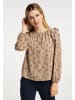 Usha Bluse in Beige Mehrfarbig