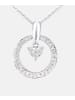 Diamant L'éternel Halskette mit Anhänger aus 375 Weißgold mit Diamant Herz-Design