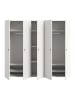 ebuy24 Kleiderschrank Darwin Weiß 200 x 51 cm