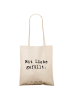 Mr. & Mrs. Panda Tote Bag Spruch Tragetasche Liebe mit Spruch in Creme