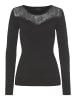 Melrose Rundhalspullover in schwarz