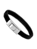 LOTUS style Herren Armband Leder, Edelstahl ca. 21cm geflochten Lotus Style Basic Men