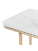 Beliani Konsolentisch CALVERT in Weiß/Gold - (W) 100 x (H) 84 x (L) 35 cm