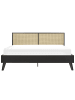 Beliani 2-tlg Doppelbett MONPAZIER in Schwarz/Braun
