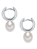Lulu & Jane Perlen-Ohrhänger aus Sterling Silber mit Zirkonia und Süßwasser-Perle in silber