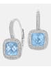 Diamant L'éternel Creolen aus 375 Weißgold mit Diamant mit Topas