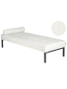 Beliani Chaiselongue CHINON in Weiß/Schwarz - (W) 178 x (H) 41 x (L) 73 cm symmetrisch