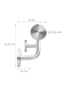relaxdays Handlauf in Silber - (L)100 cm