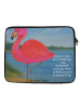 Mr. & Mrs. Panda Laptophülle Flamingo Classic Design mit Spruch in Weiß