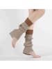 MUNADUNA Beinstulpen im Colorblock-Design 40cm in Khaki