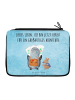 Mr. & Mrs. Panda Federmappe Pinguin & Maus Wanderer mit Spruch in Eisblau