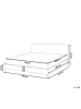 Beliani Doppelbett FITOU in Gelb/Dunkler Holzfarbton - (W) 190 x (H) 87 x (L) 214 cm