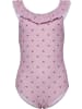 Hummel Badeanzug "Bee Aop Frill Swimsuit" in Lila