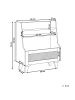 Beliani Bücherregal JACKIT in Weiß/Braun - (W) 60 x (H) 72 x (L) 30 cm