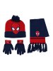 Spiderman Spiderman Kinder 3 Teilig Mütze & Schal & Handschuhe Set in Blau